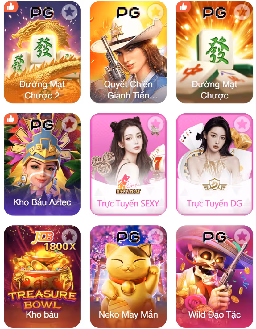 Sảnh game hot nhất tại LX88